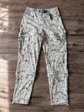 Athleta zip off convertible hiking pant in soft floral pattern
